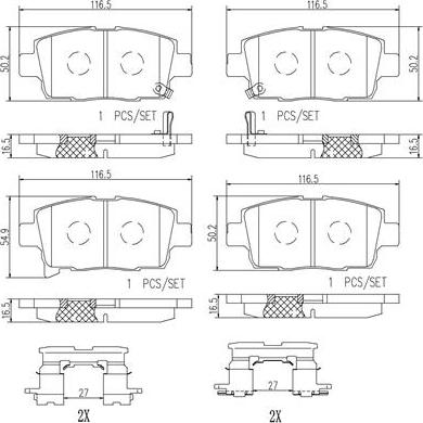 Brembo P99004N - Kit pastiglie freno, Freno a disco autozon.pro