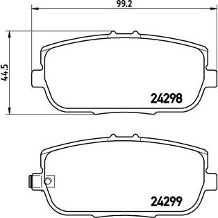 Brembo P 49 044 - Kit pastiglie freno, Freno a disco autozon.pro