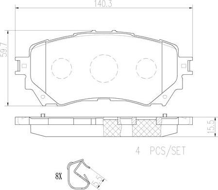 Brembo P49048N - Kit pastiglie freno, Freno a disco autozon.pro