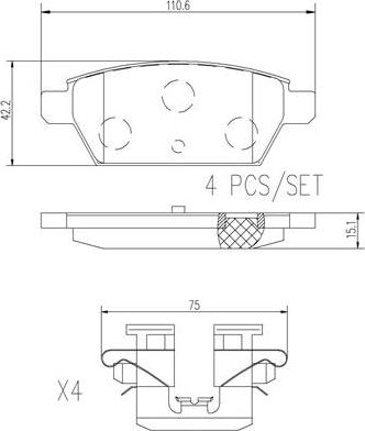 Brembo P49051N - Kit pastiglie freno, Freno a disco autozon.pro