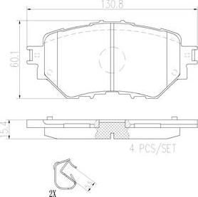 Brembo P49052N - Kit pastiglie freno, Freno a disco autozon.pro