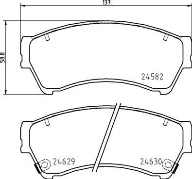 Brembo P 49 060 - Kit pastiglie freno, Freno a disco autozon.pro