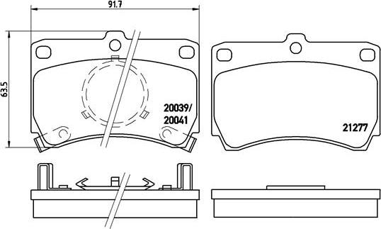 Brembo P 49 007 - Kit pastiglie freno, Freno a disco autozon.pro