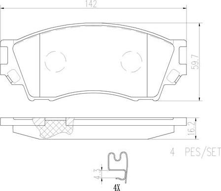 Brembo P49019N - Kit pastiglie freno, Freno a disco autozon.pro