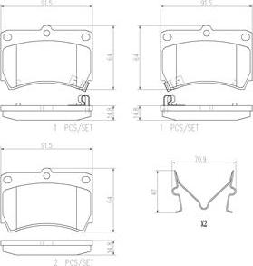 Brembo P49016N - Kit pastiglie freno, Freno a disco autozon.pro