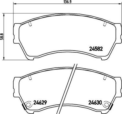 Brembo P 49 039 - Kit pastiglie freno, Freno a disco autozon.pro