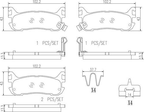 Brembo P49021N - Kit pastiglie freno, Freno a disco autozon.pro