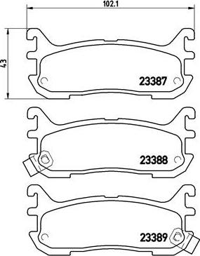 Brembo P 49 021 - Kit pastiglie freno, Freno a disco autozon.pro