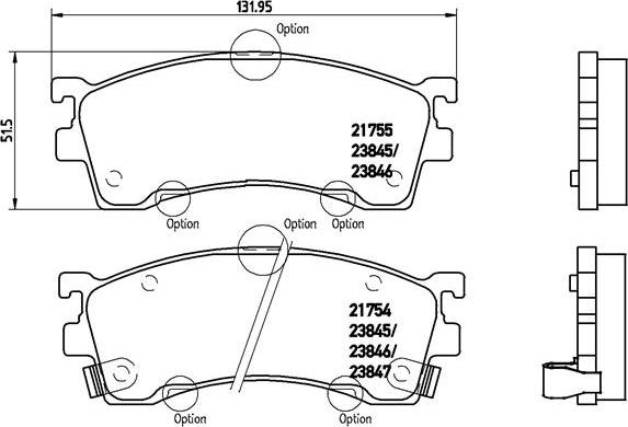 Brembo P 49 023 - Kit pastiglie freno, Freno a disco autozon.pro