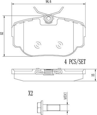 Brembo P44009N - Kit pastiglie freno, Freno a disco autozon.pro