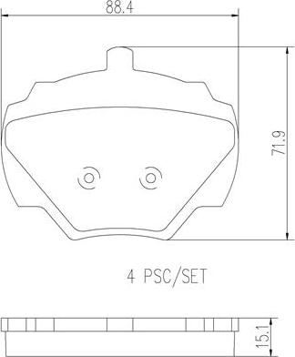 Brembo P44001N - Kit pastiglie freno, Freno a disco autozon.pro