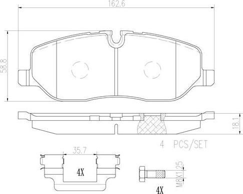 Brembo P44014N - Kit pastiglie freno, Freno a disco autozon.pro