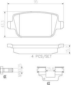 Brembo P44016N - Kit pastiglie freno, Freno a disco autozon.pro