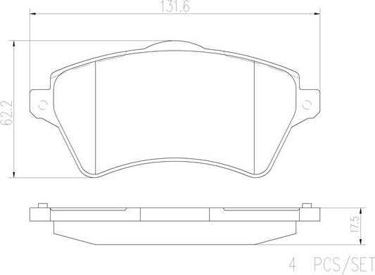 Brembo P44011N - Kit pastiglie freno, Freno a disco autozon.pro