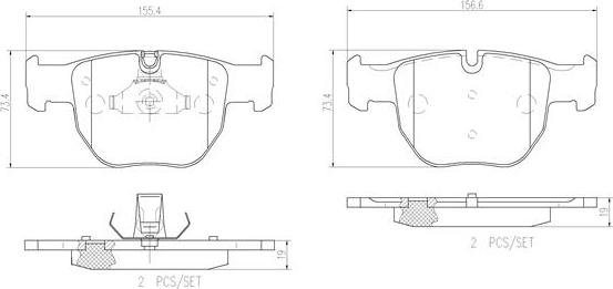 Brembo P44012N - Kit pastiglie freno, Freno a disco autozon.pro