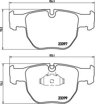 Brembo P 44 012 - Kit pastiglie freno, Freno a disco autozon.pro