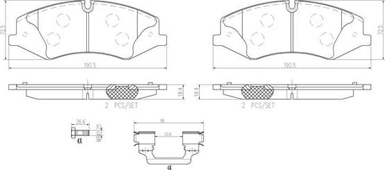 Brembo P44024N - Kit pastiglie freno, Freno a disco autozon.pro