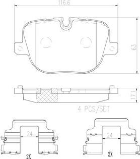 Brembo P44025N - Kit pastiglie freno, Freno a disco autozon.pro