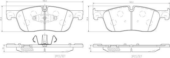 Brembo P44026N - Kit pastiglie freno, Freno a disco autozon.pro