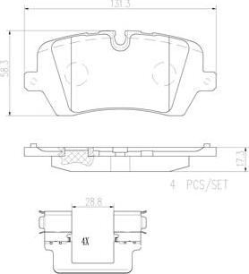 Brembo P44021N - Kit pastiglie freno, Freno a disco autozon.pro