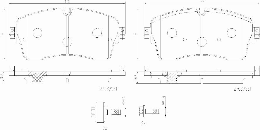 Brembo P44028N - Kit pastiglie freno, Freno a disco autozon.pro