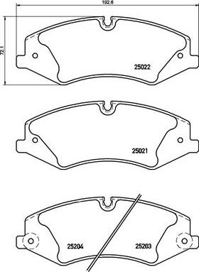 Brembo P 44 022 - Kit pastiglie freno, Freno a disco autozon.pro