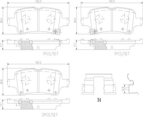 Brembo P59090N - Kit pastiglie freno, Freno a disco autozon.pro