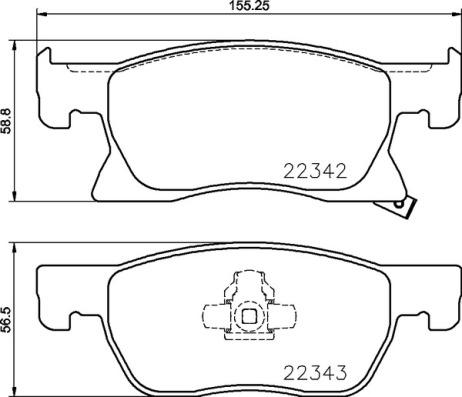 Brembo P 59 092 - Kit pastiglie freno, Freno a disco autozon.pro