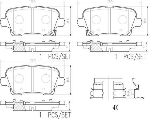 Brembo P59097N - Kit pastiglie freno, Freno a disco autozon.pro