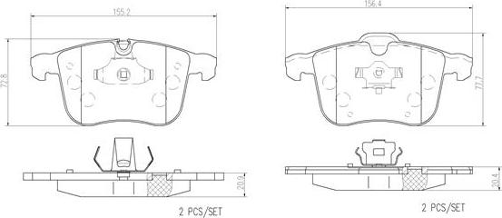 Brembo P59049N - Kit pastiglie freno, Freno a disco autozon.pro