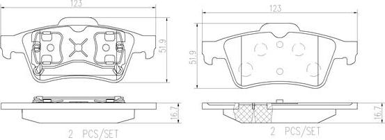 Brembo P59044N - Kit pastiglie freno, Freno a disco autozon.pro