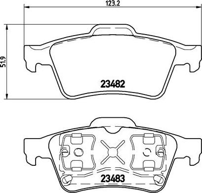 Brembo P 59 044 - Kit pastiglie freno, Freno a disco autozon.pro