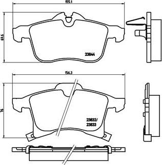 Brembo P 59 045 - Kit pastiglie freno, Freno a disco autozon.pro