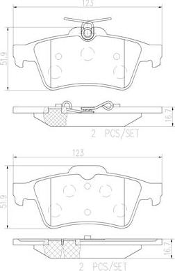 Brembo P59042N - Kit pastiglie freno, Freno a disco autozon.pro