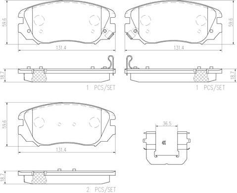 Brembo P59054N - Kit pastiglie freno, Freno a disco autozon.pro