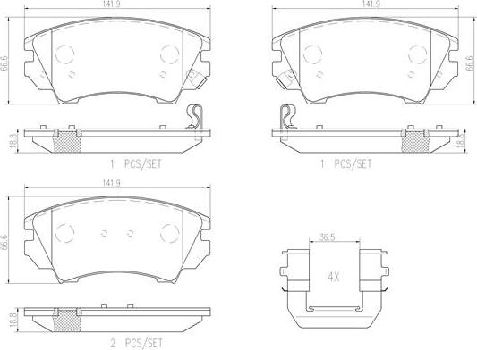 Brembo P59055N - Kit pastiglie freno, Freno a disco autozon.pro