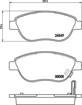 Brembo P 59 052 - Kit pastiglie freno, Freno a disco autozon.pro