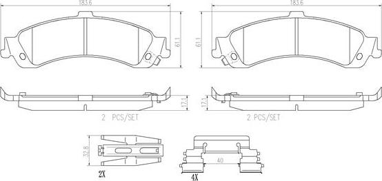 Brembo P59065N - Kit pastiglie freno, Freno a disco autozon.pro