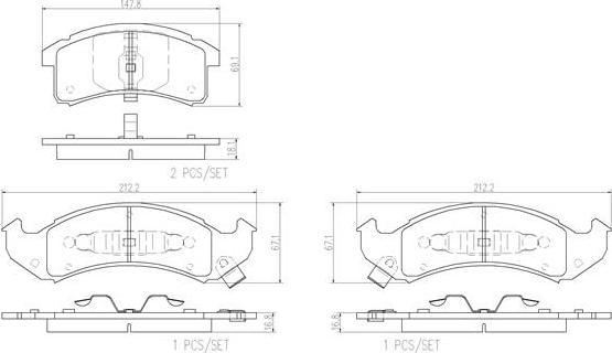 Brembo P59062N - Kit pastiglie freno, Freno a disco autozon.pro