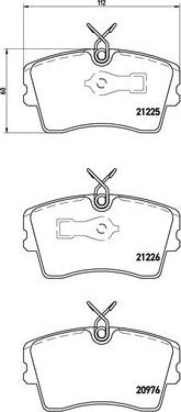 Brembo P 59 009 - Kit pastiglie freno, Freno a disco autozon.pro