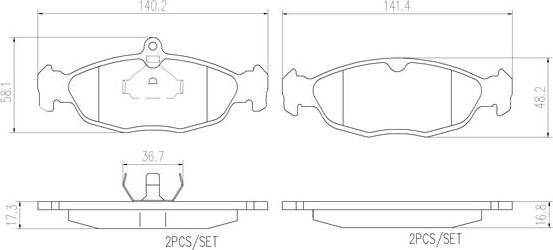 Brembo P59011N - Kit pastiglie freno, Freno a disco autozon.pro