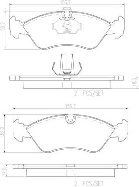 Brembo P59017N - Kit pastiglie freno, Freno a disco autozon.pro