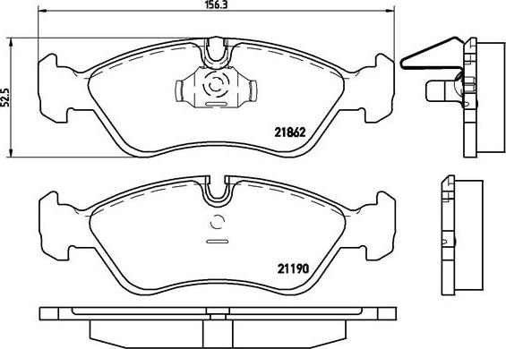 Brembo P 59 017 - Kit pastiglie freno, Freno a disco autozon.pro