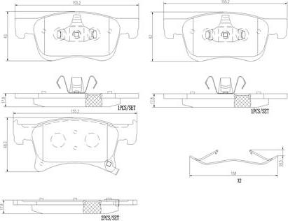 Brembo P59083N - Kit pastiglie freno, Freno a disco autozon.pro