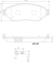 Brembo P59082N - Kit pastiglie freno, Freno a disco autozon.pro