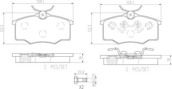 Brembo P59034N - Kit pastiglie freno, Freno a disco autozon.pro