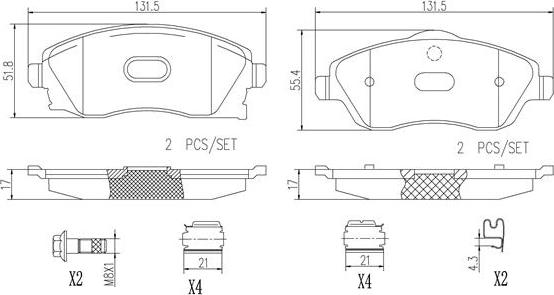 Brembo P59036N - Kit pastiglie freno, Freno a disco autozon.pro