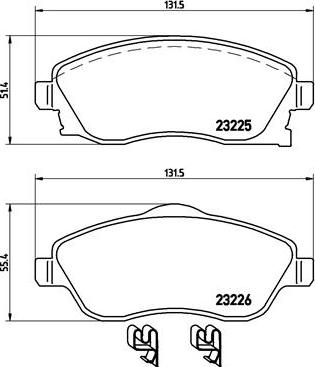 Brembo P 59 036 - Kit pastiglie freno, Freno a disco autozon.pro