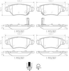 Brembo P59031N - Kit pastiglie freno, Freno a disco autozon.pro