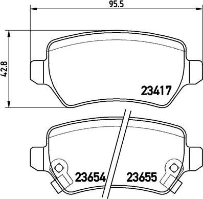 Brembo P 59 038 - Kit pastiglie freno, Freno a disco autozon.pro